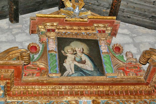 Fresco inside the church Abruzzo