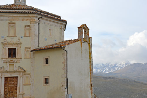 Church-Rocca-Calascio-mountain-snow