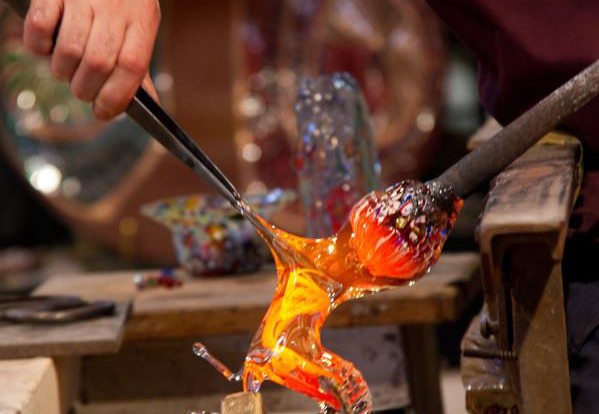 Art of Murano glass handcraft