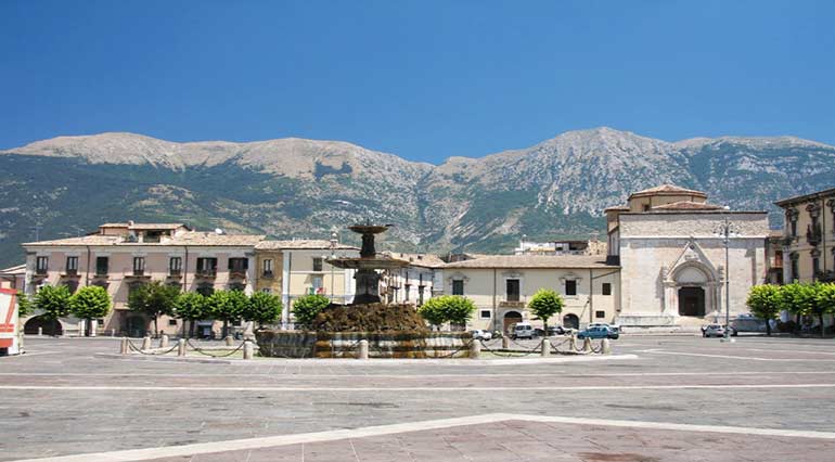 The city of Sulmona L’Aquila, Abruzzo, Italy